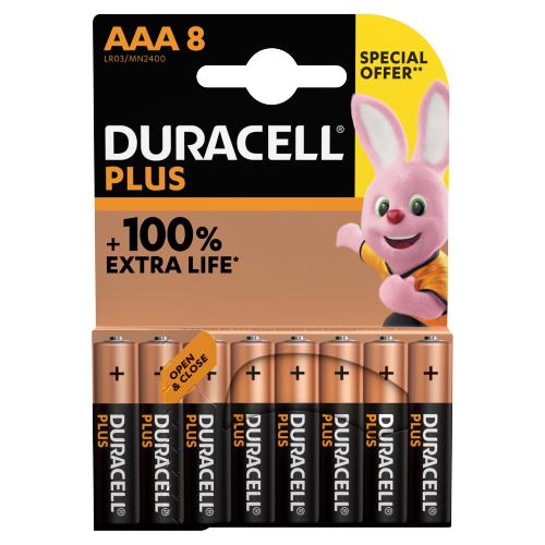 Pilhas Duracell Plus AAA 8