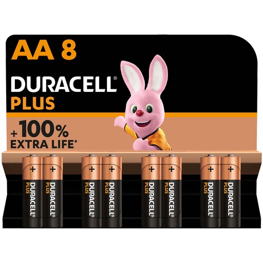 [BUN0151A] Pilhas Duracell Plus AA 8