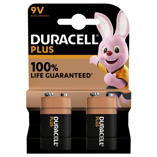 [MN1604B2] Batería Duracell Plus 9V x2